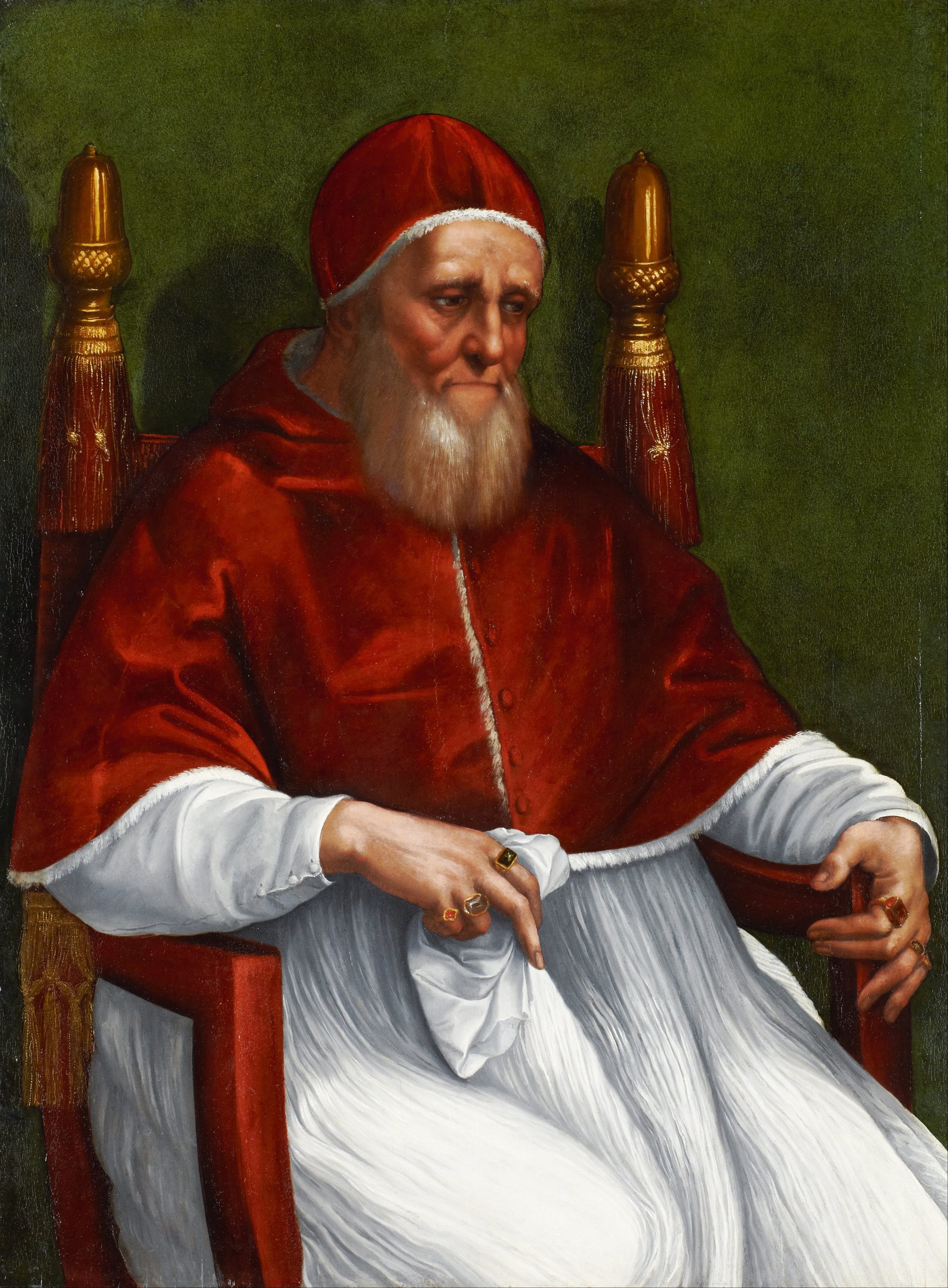 Raphael and Workshop, Portrait of Pope Julius II, 1511-12