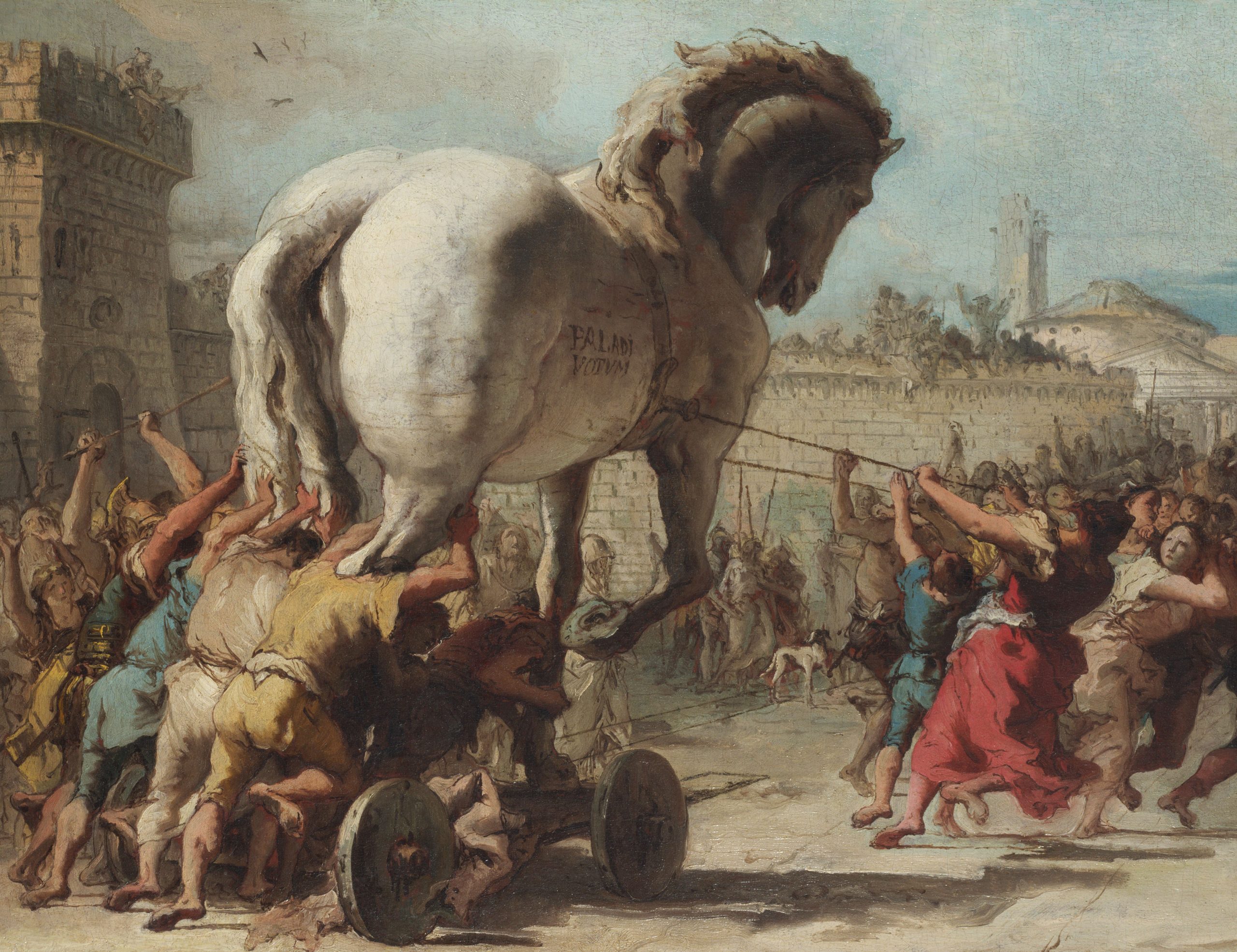 The Procession of the Trojan Horse in Troy, c.1760